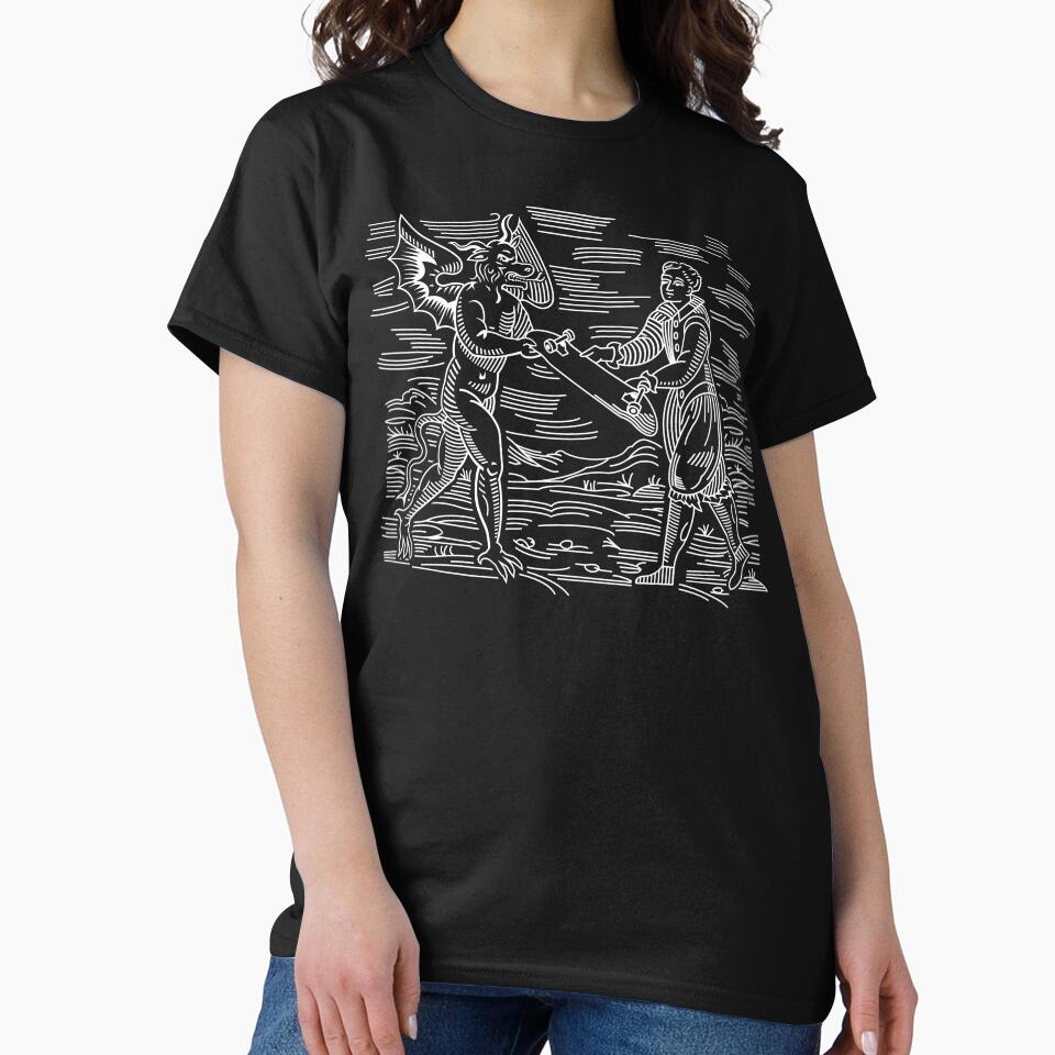 Devil’s Skateboard ‘Woodcut’ by Dr. Haircut T-Shirts, Hoodie, Sweatshirt | BlankRebels.com (Image 2)