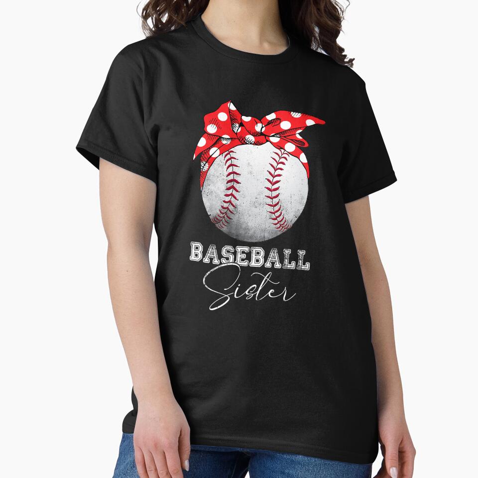 Baseball Sister Vintage Messy Bun Funny Mothers Day by MichelSorour T-Shirts, Hoodie, Sweatshirt | BlankRebels.com (Image 2)