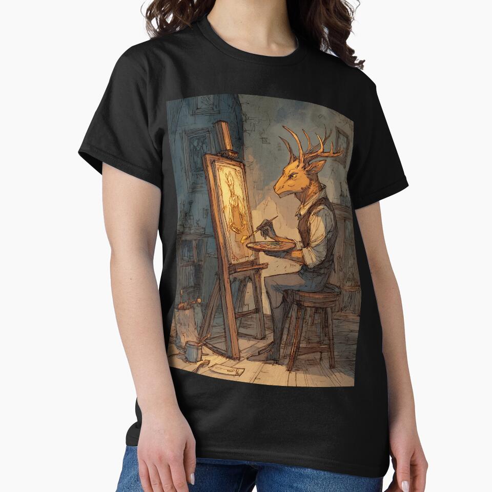 Light Academia Aesthetic: Deer's Art Class by bapupa T-Shirts, Hoodie, Sweatshirt | BlankRebels.com (Image 2)