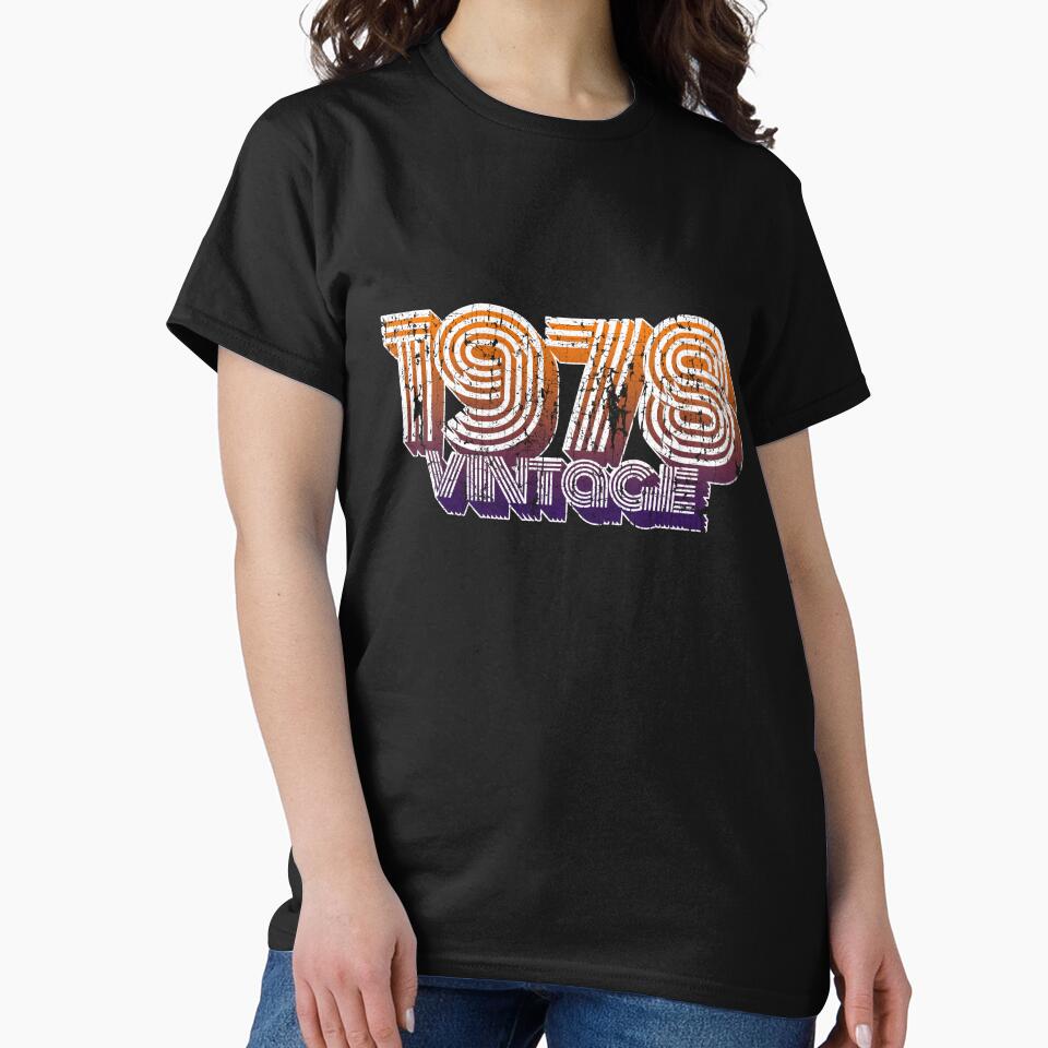 Vintage 1978 40th Birthday T Shirt Oldschool 70s Dad Gift by roarr Hoodie, Sweatshirt | BlankRebels.com (Image 2)