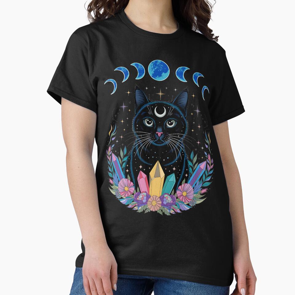 Moonlit Whiskers & Crystal Spells by MysticOzzy T-Shirts, Hoodie, Sweatshirt | BlankRebels.com (Image 2)