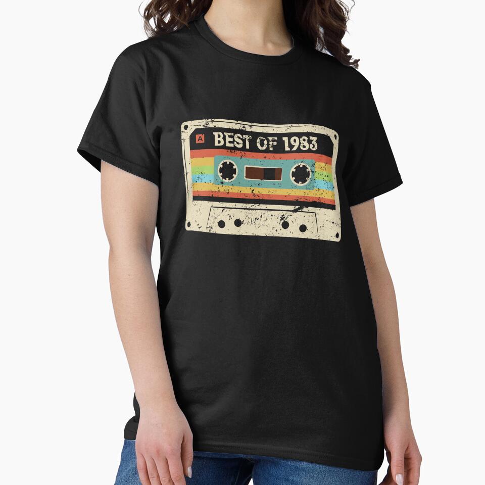 Best of 1983 43 Year Old Funny Vintage Cassette T-Shirt 43rd Birthday Gift for Men Women by BCNDesign Hoodie,... (Image 2)