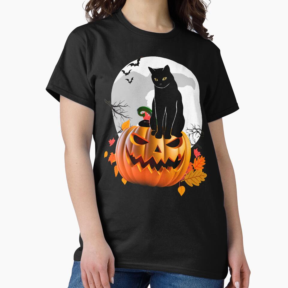 Love black cats and punkins,last minute halloween gift by erozzz T-Shirts, Hoodie, Sweatshirt | BlankRebels.com (Image 2)