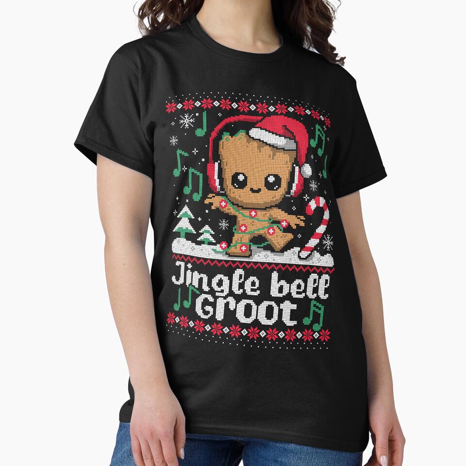 Jingle bell Groot ugly christmas sweater by NemiMakeit T-Shirts, Hoodie, Sweatshirt | BlankRebels.com (Image 2)