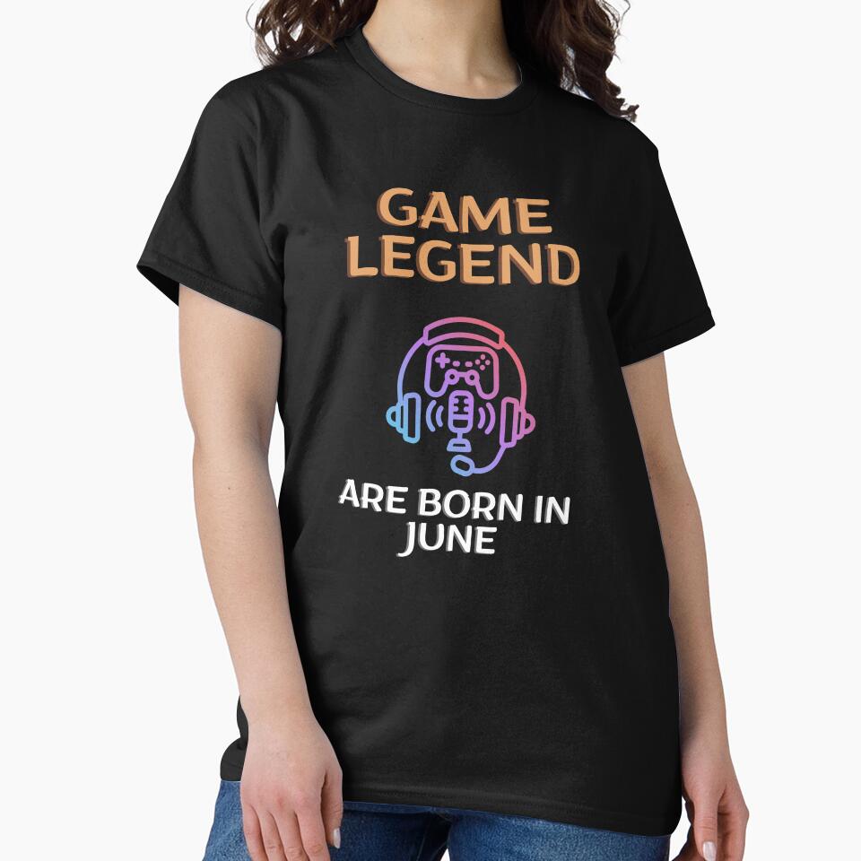 Game legend - Born in June - BW by Nemesiscrowd T-Shirts, Hoodie, Sweatshirt | BlankRebels.com (Image 2)