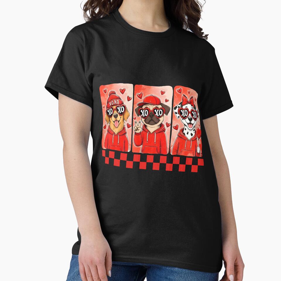 XOXO Valentine's Day Dogs Cute Puppy Valentine by KroghDs T-Shirts, Hoodie, Sweatshirt | BlankRebels.com (Image 2)