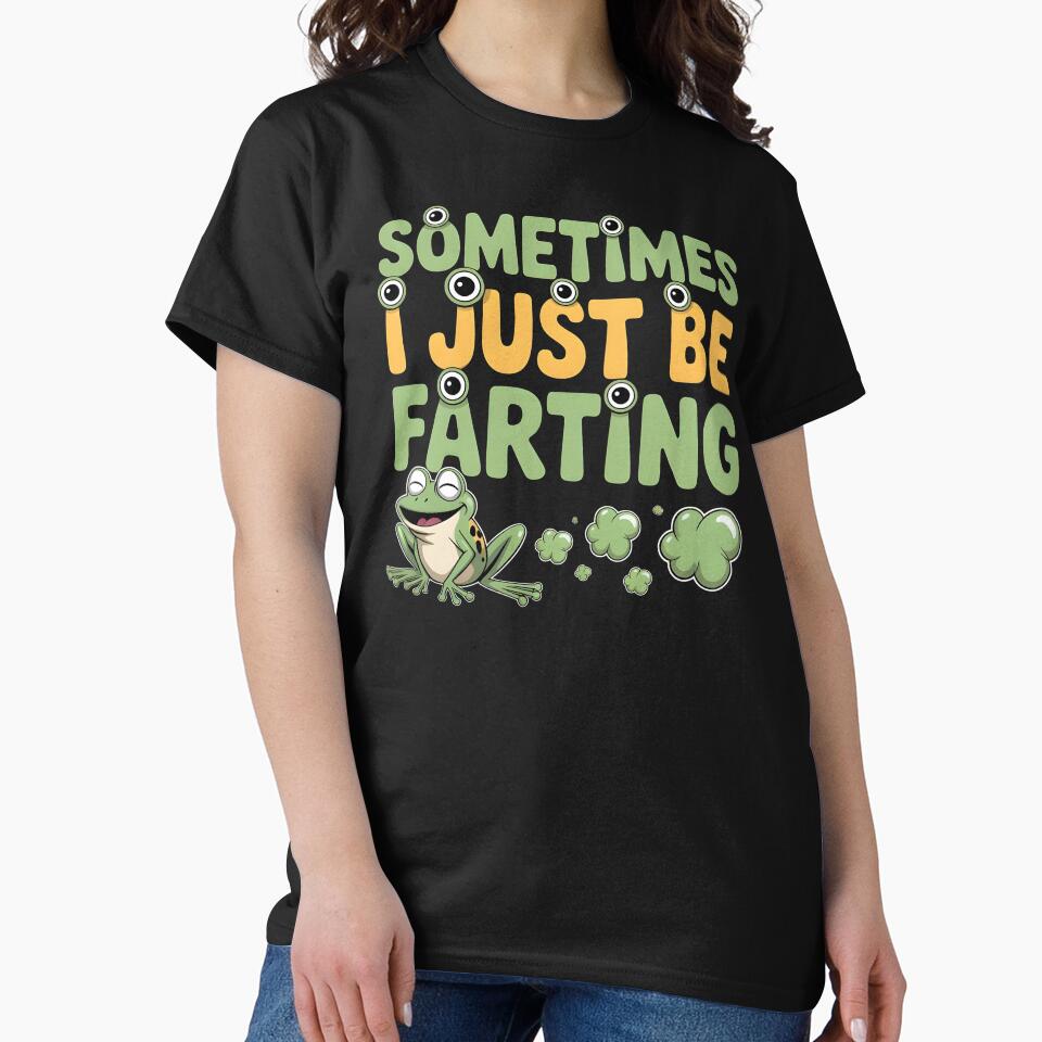 Sometimes I Just Be Farting Funny Vintage Frog – Retro Frog Enthusiast Gift by Redgiant87x T-Shirts, Hoodie,... (Image 2)