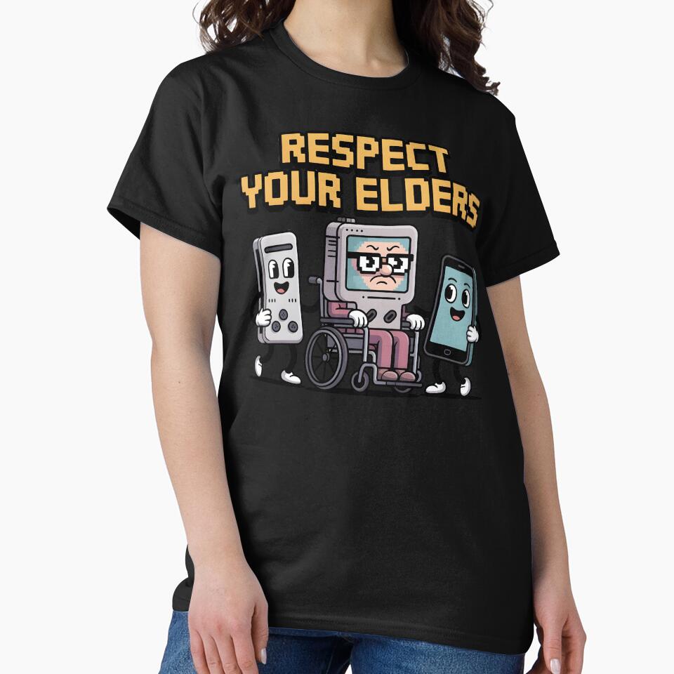 Respect Your Elders Gaming Control Retro – 80s 90s Gaming Nostalgia by Redgiant87x T-Shirts, Hoodie, Sweatshirt (Image 2)