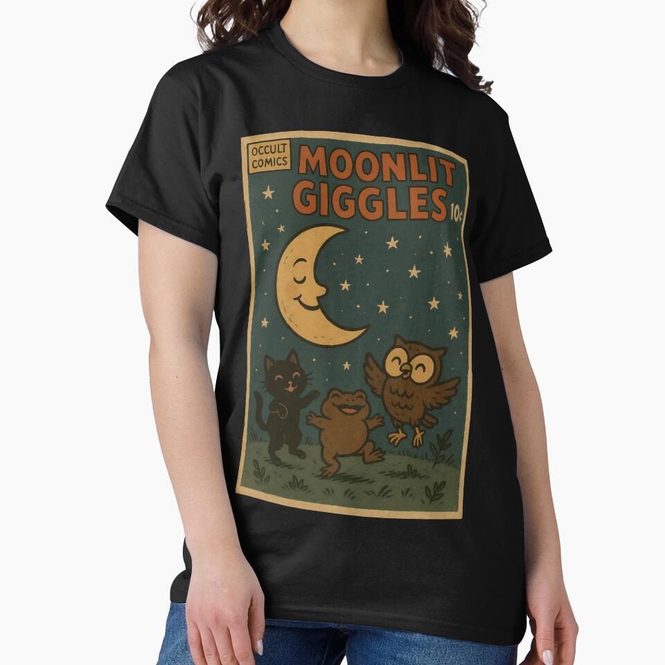Cute Paganism: Moonlit Giggles by bapupa T-Shirts, Hoodie, Sweatshirt | BlankRebels.com (Image 2)