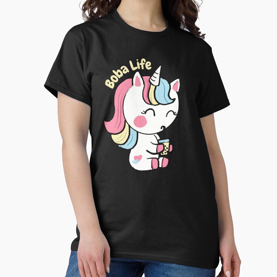 Boba Life boba tea lover Unicorn by Artistusha T-Shirts, Hoodie, Sweatshirt | BlankRebels.com (Image 2)