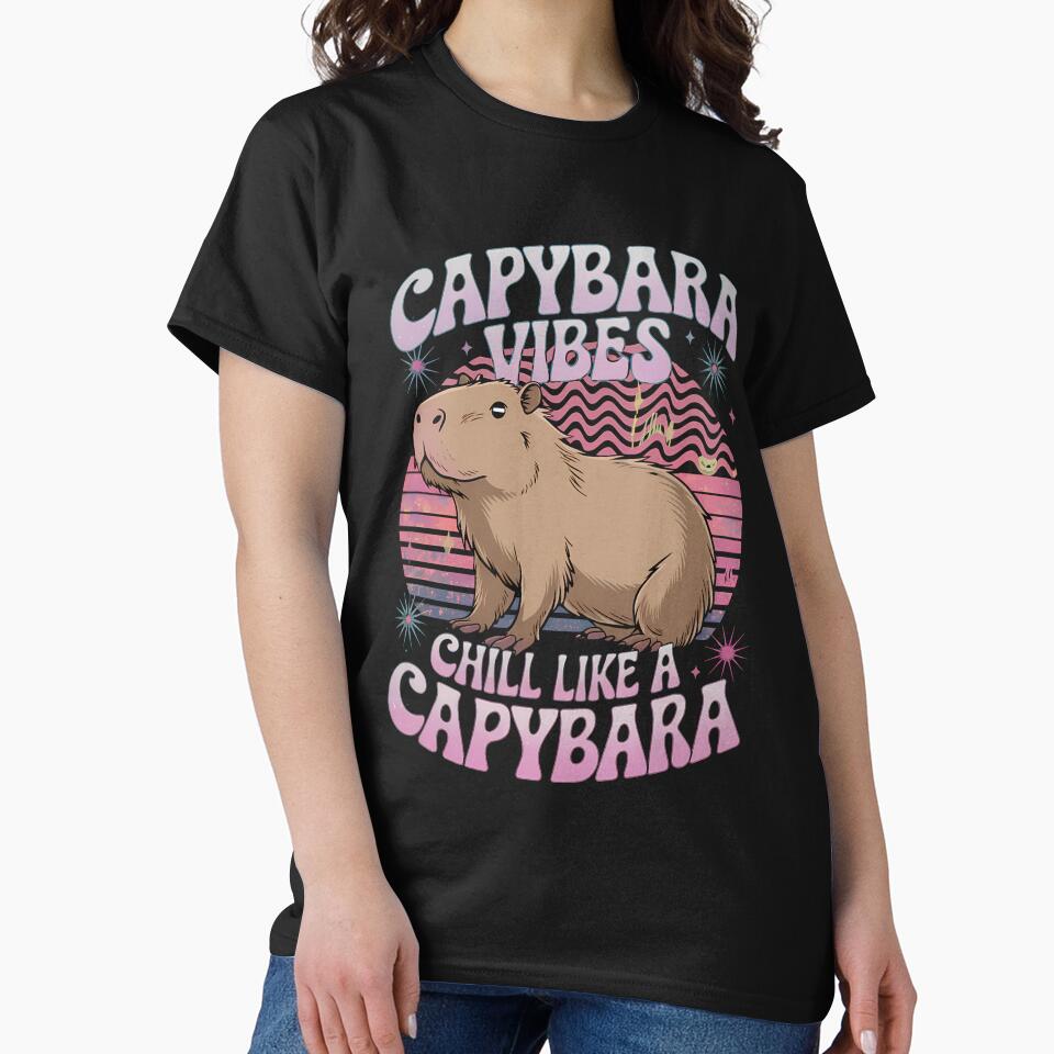 Chill Like a Capybara: Vintage 80s Bootleg Aesthetic by OwlWorks T-Shirts, Hoodie, Sweatshirt | BlankRebels.com (Image 2)