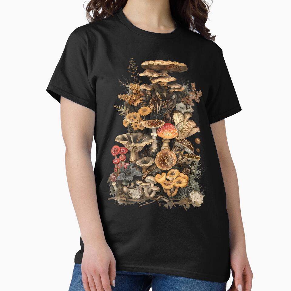 Aesthetic Goblincore Dark Cottagecore Mushroom Nature Lover by bonurasuliaj T-Shirts, Hoodie, Sweatshirt (Image 2)