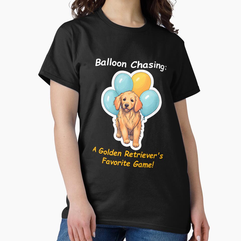 Golden Retriever Puppy with Balloon games by Shubenzo T-Shirts, Hoodie, Sweatshirt | BlankRebels.com (Image 2)