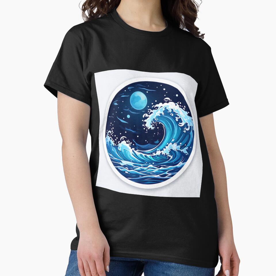 Ocean Wave Design by Planetporridge T-Shirts, Hoodie, Sweatshirt | BlankRebels.com (Image 2)