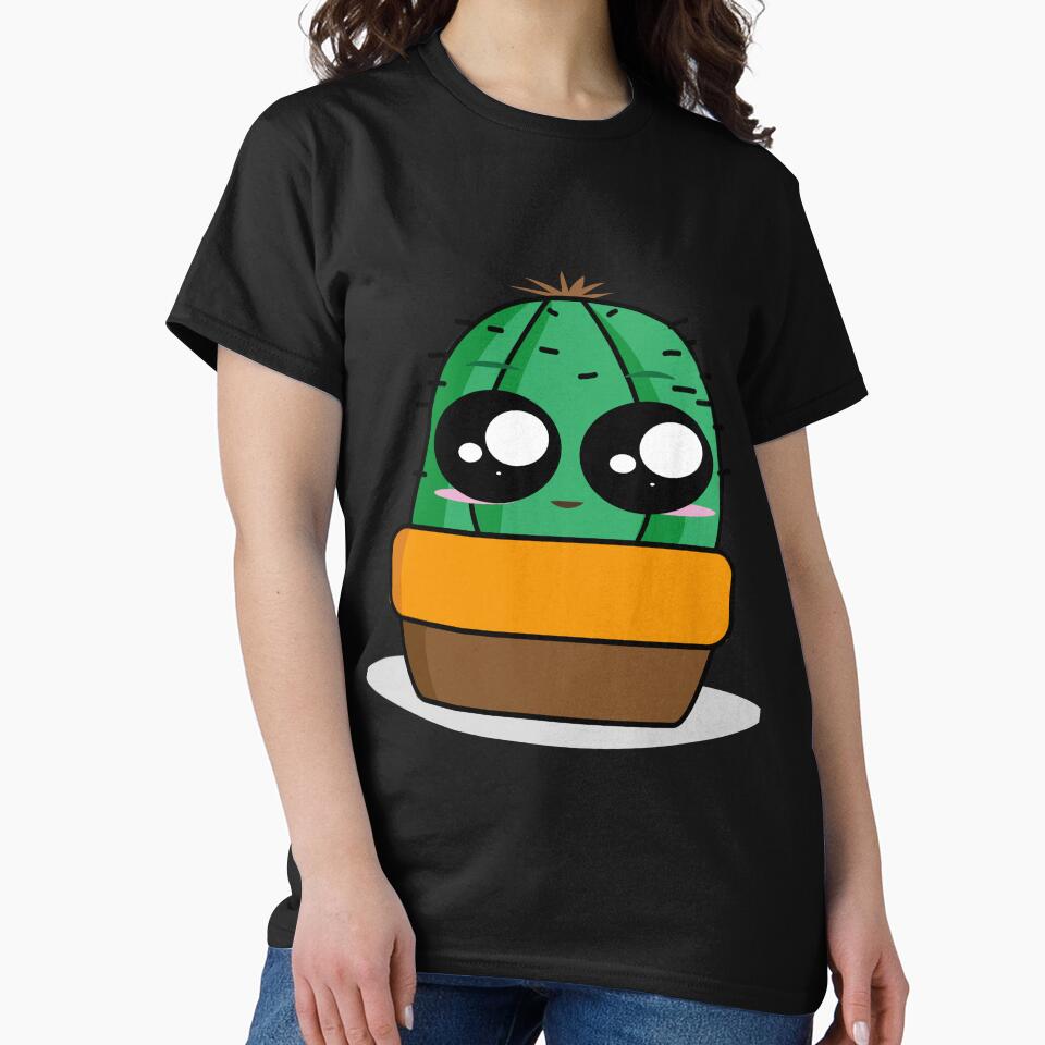Cacto verde dentro de um pote marrom e amarelo. by GirlaineSQ T-Shirts, Hoodie, Sweatshirt | BlankRebels.com (Image 2)