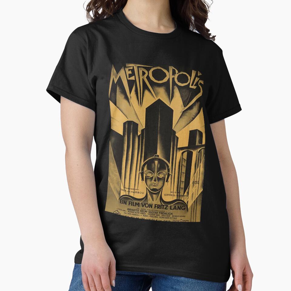 Metropolis, Fritz Lang, 1926 - vintage movie poster, b&w Classic by CherieUnderwood T-Shirts, Hoodie, Sweatshirt (Image 2)