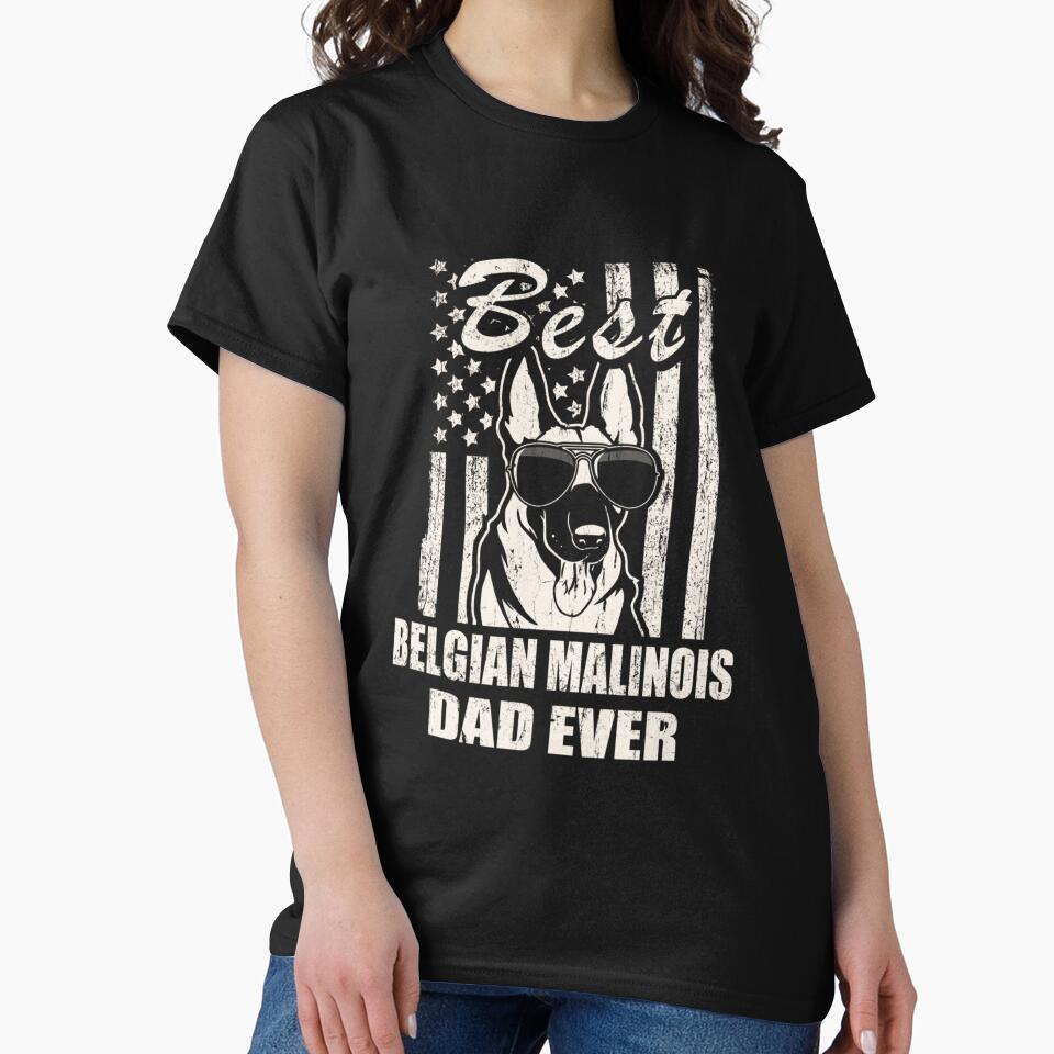 BEST BELGIAN MALINOIS DAD EVER VINTAGE RETRO FLAG DOG DAD by sobriowslen T-Shirts, Hoodie, Sweatshirt (Image 2)