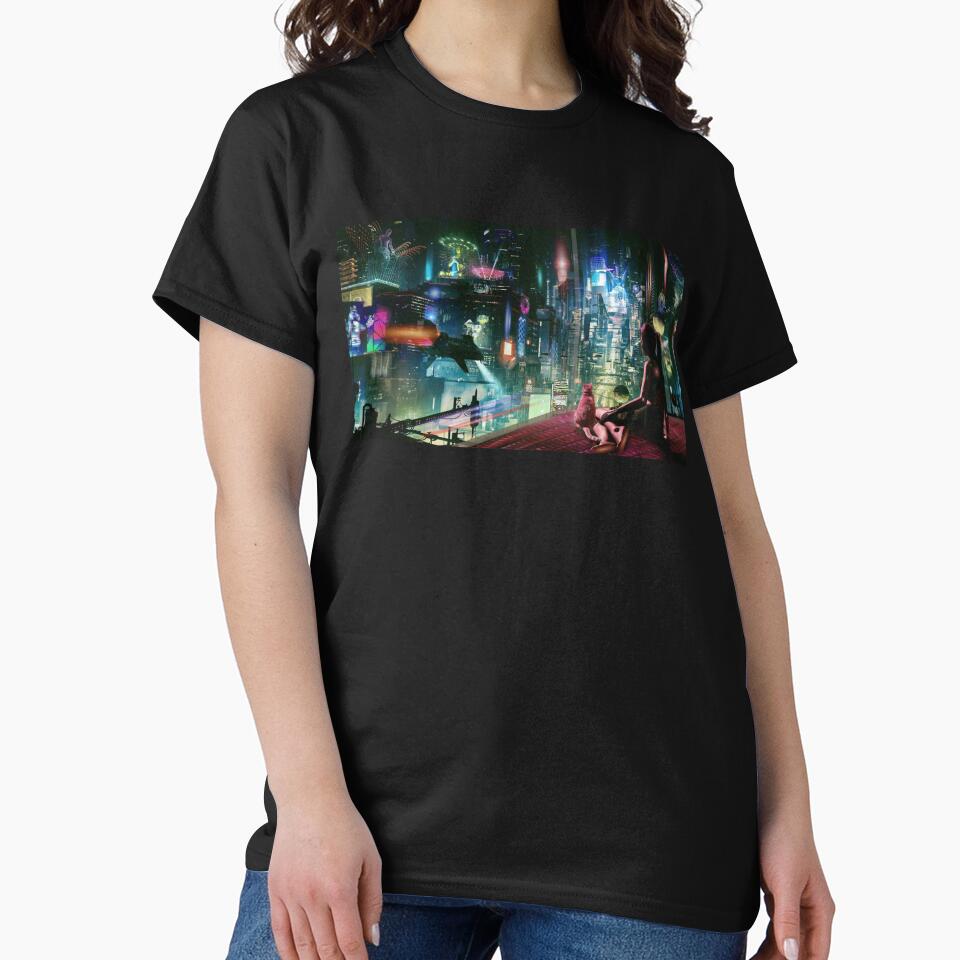 Cyberpunk Girl Dystopian Japan Steampunk Science Fiction by Creekman Designs