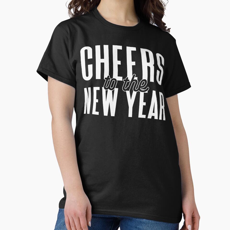 Cheers to the New Year - Happy New Year 2024 Celebration (White Design) by Spiprinto T-Shirts, Hoodie, Sweatshirt (Image 2)