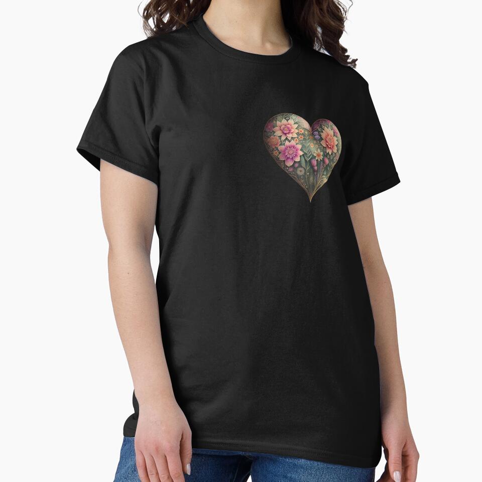 Vintage Floral Heart by StormbornGem T-Shirts, Hoodie, Sweatshirt | BlankRebels.com (Image 2)