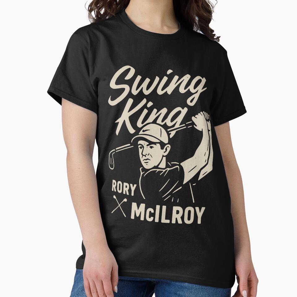 Swing King Rory McIlroy: Minimalist Golf Art by zzz888 T-Shirts, Hoodie, Sweatshirt | BlankRebels.com (Image 2)