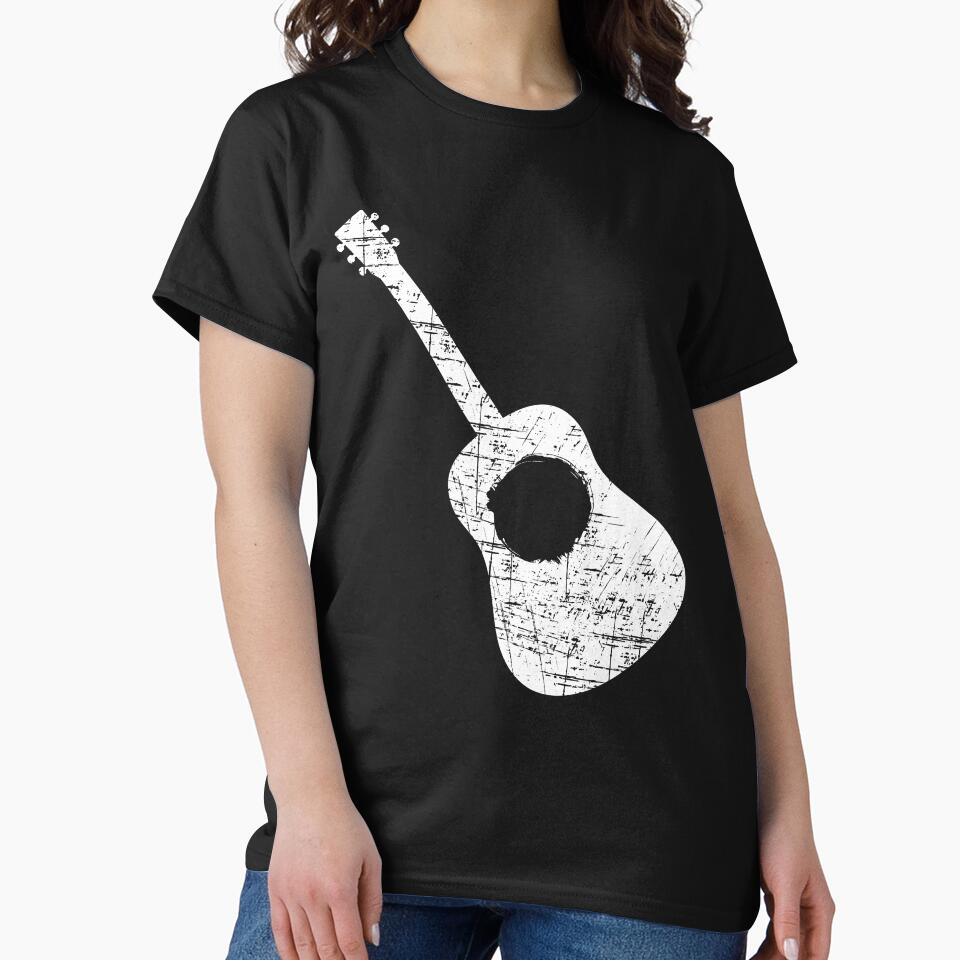 Acustic Guitar Grunge Dark Style Design for Guitars Lovers by StanPera T-Shirts, Hoodie, Sweatshirt (Image 2)