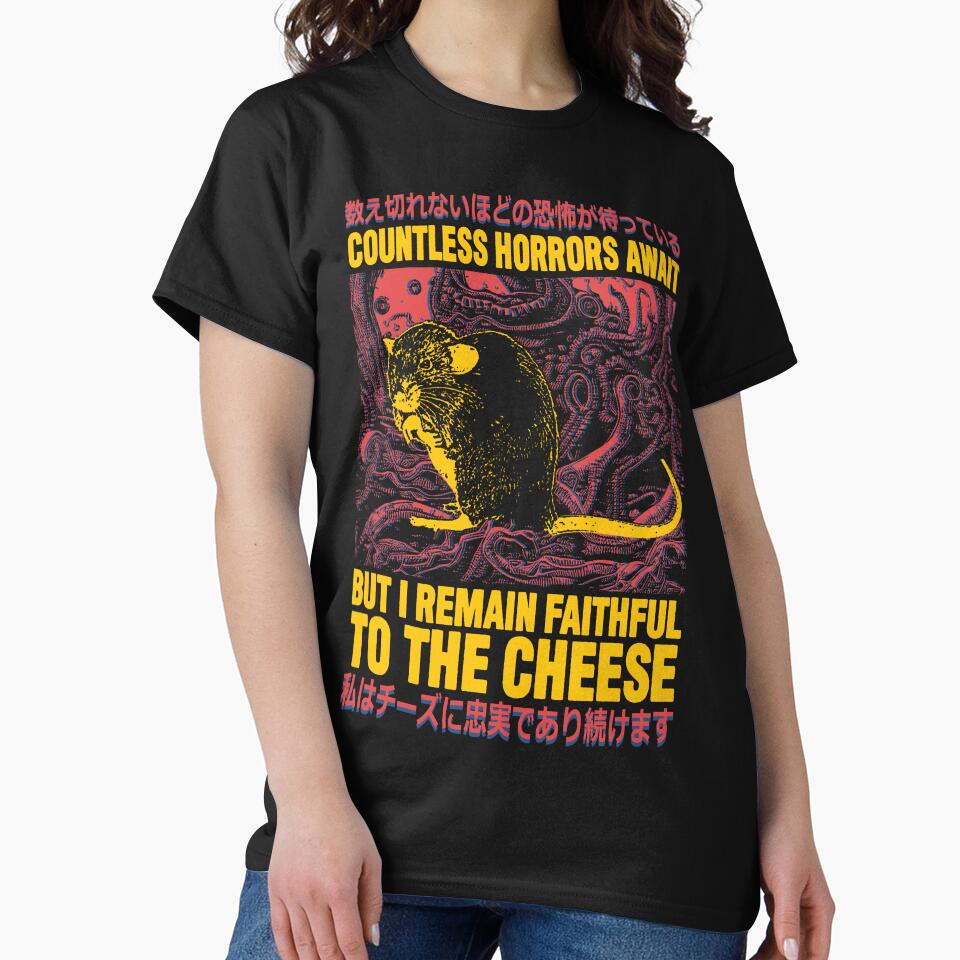 Faithful to the Cheese Japanese Horror Rat by VintageMedatsu T-Shirts, Hoodie, Sweatshirt | BlankRebels.com (Image 2)