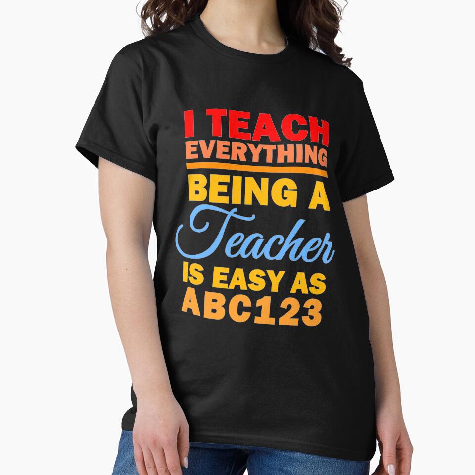 Being a teacher is easy by aktiveaddict T-Shirts, Hoodie, Sweatshirt | BlankRebels.com (Image 2)