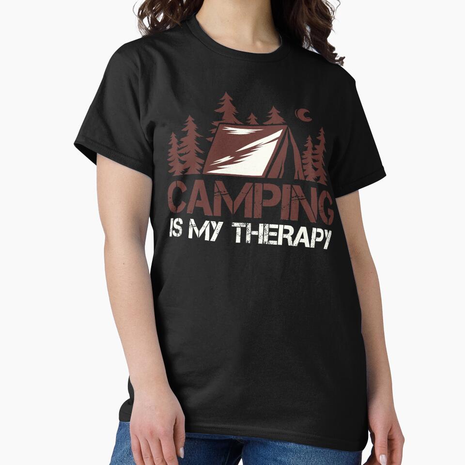 Camping Is My Therapy by Christopher Taylor T-Shirts, Hoodie, Sweatshirt | BlankRebels.com (Image 2)