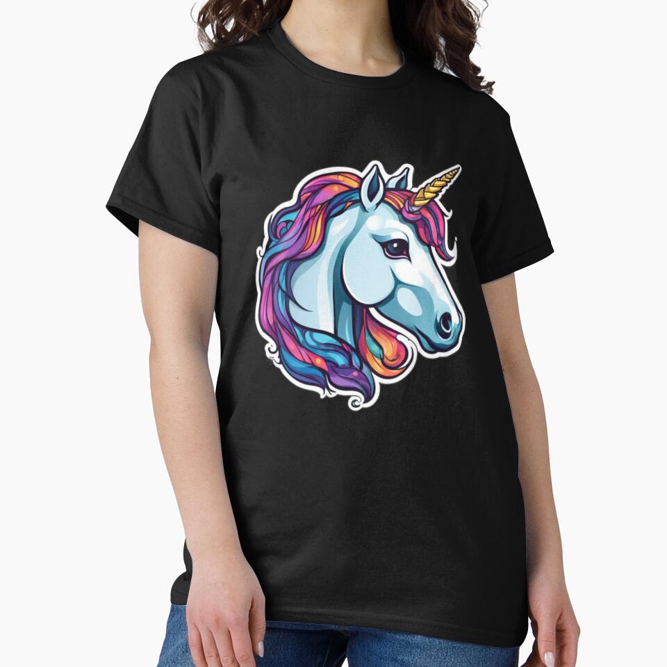 Colorful Unicorn Art by Planetporridge T-Shirts, Hoodie, Sweatshirt | BlankRebels.com (Image 2)