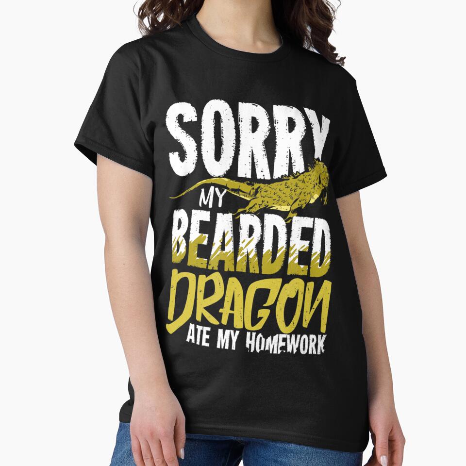 Sorry My Bearded Dragon Ate My Homework For A Student by JakobHudsyn T-Shirts, Hoodie, Sweatshirt | BlankRebels.com (Image 2)