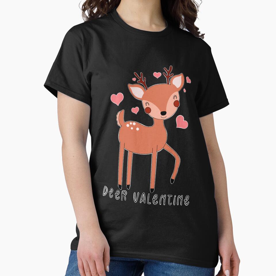 Deer Valentine Heart Love Animal by Cedarrue T-Shirts, Hoodie, Sweatshirt | BlankRebels.com (Image 2)