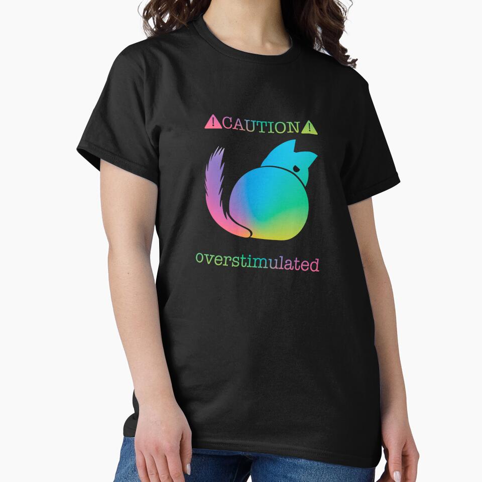 Neurodiversity Pride - Overstimulated Cat - Black by NDPride T-Shirts, Hoodie, Sweatshirt | BlankRebels.com (Image 2)