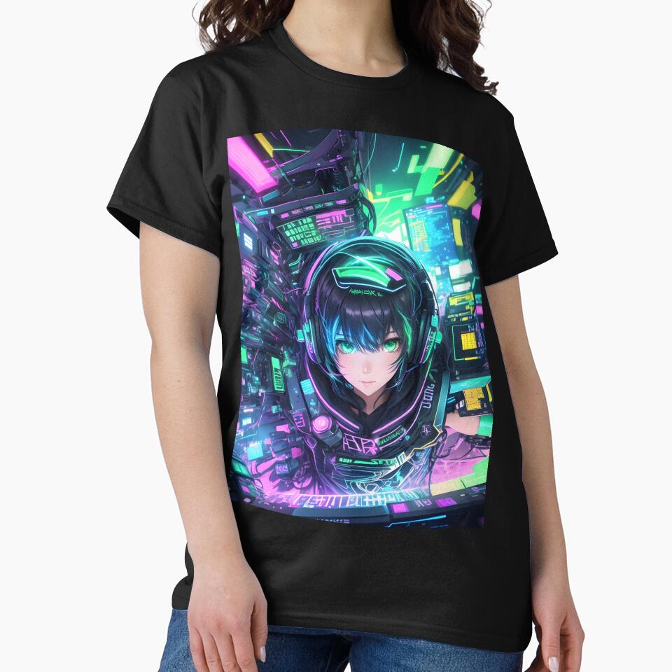 Hacker Girl - Cyberpunk Hacking World by CUpToDate T-Shirts, Hoodie, Sweatshirt | BlankRebels.com (Image 2)