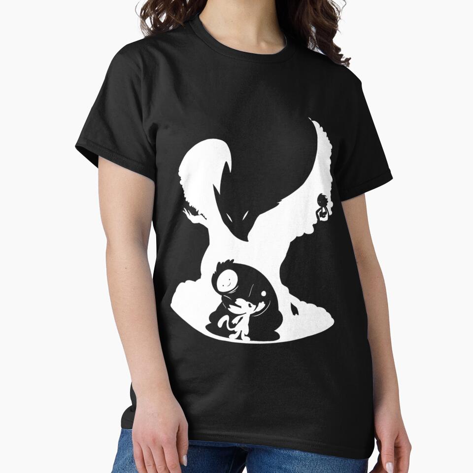 black and white Ori and the Blind Forest action game by Winston4Clark T-Shirts, Hoodie, Sweatshirt (Image 2)