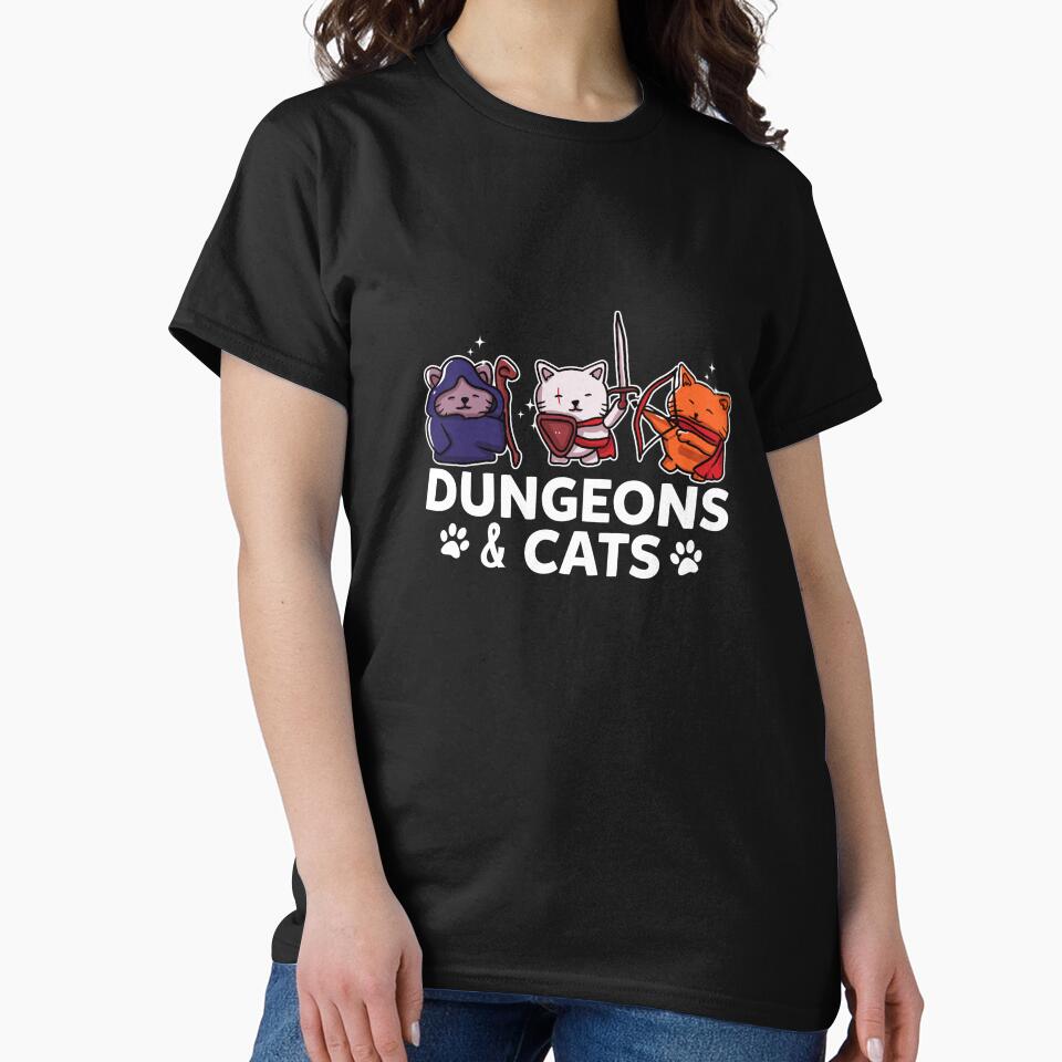 Dungeons & Cats Gamer Gaming Roleplay RPG Gift by Pubi T-Shirts, Hoodie, Sweatshirt | BlankRebels.com (Image 2)