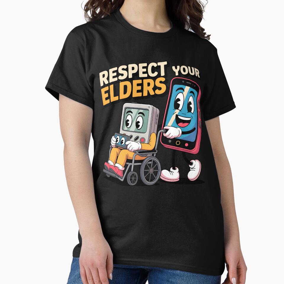 Respect Your Elders Gaming Control Retro – Classic Retro Gaming Humor by Redgiant87x T-Shirts, Hoodie, Sweatshirt (Image 2)