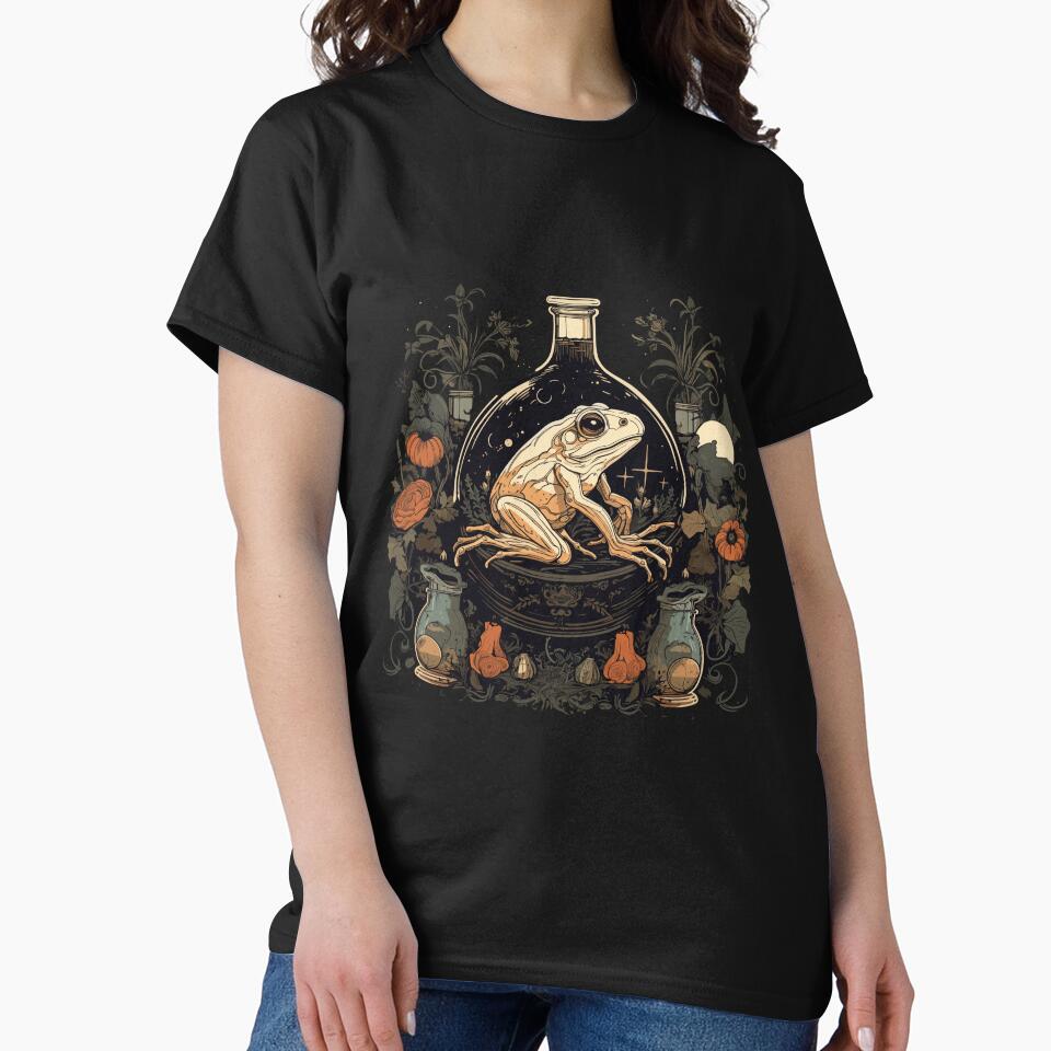 Dark academia frog by SunMoonMilk T-Shirts, Hoodie, Sweatshirt | BlankRebels.com (Image 2)