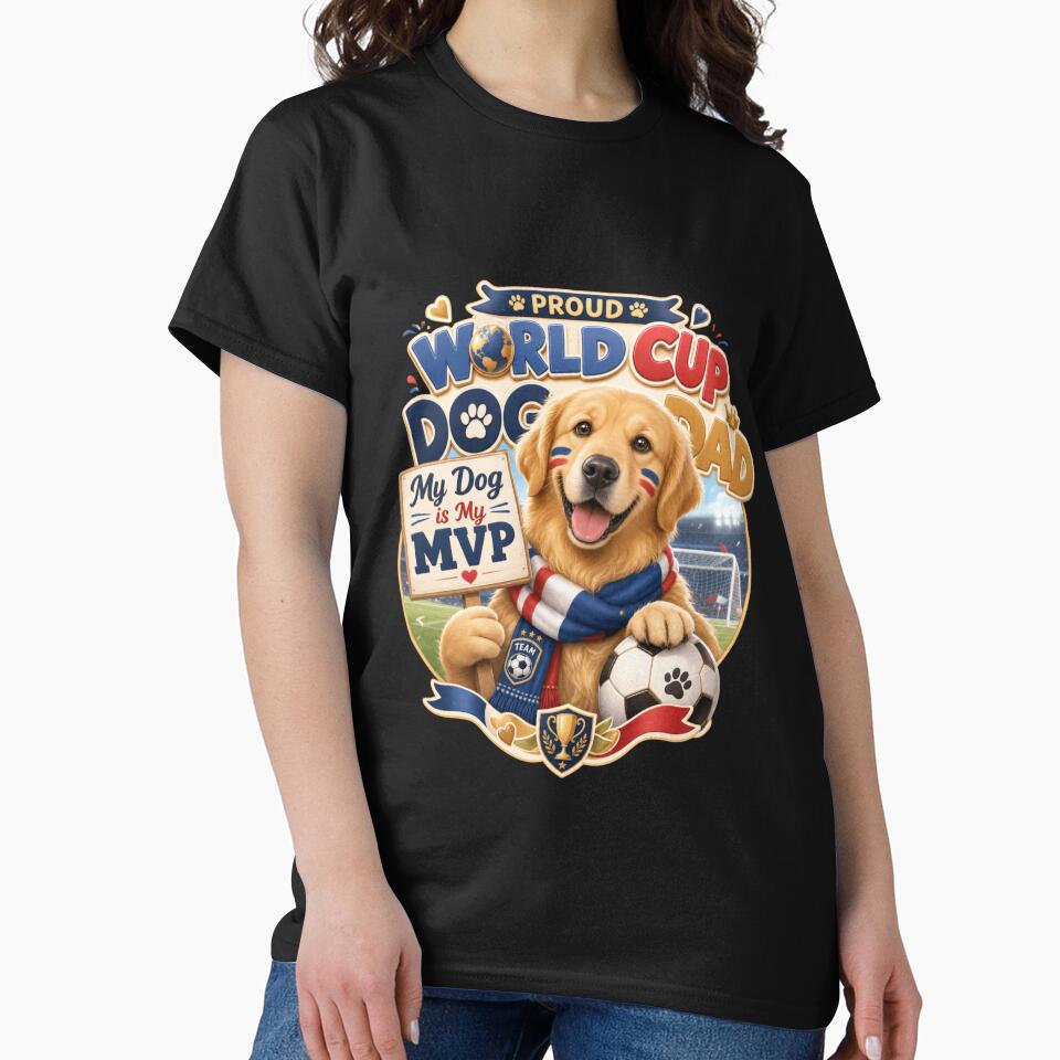 Proud World Cup Dog Dad Golden Retriever Kawaii Scarf by Ashley critters
