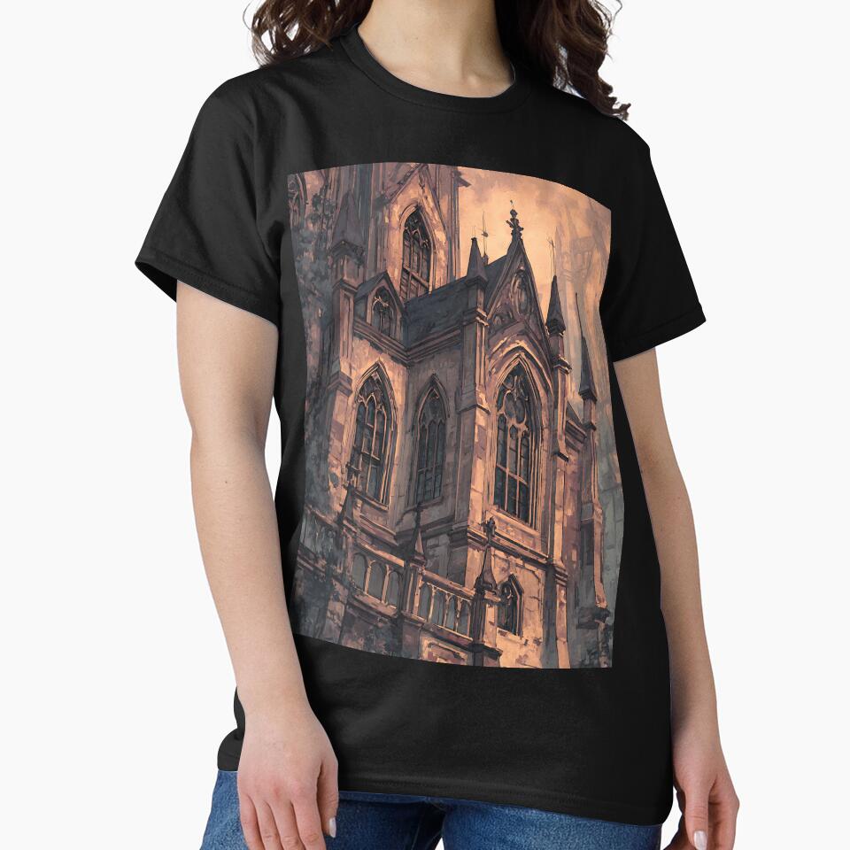 Haunted Dark Academia Gothic Architecture by bapupa T-Shirts, Hoodie, Sweatshirt | BlankRebels.com (Image 2)