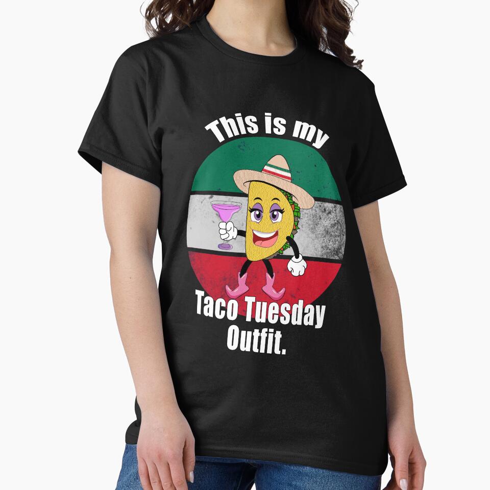 This is my Taco Tuesday Outfit - Tina Taco by CarrieTDesigns T-Shirts, Hoodie, Sweatshirt | BlankRebels.com (Image 2)