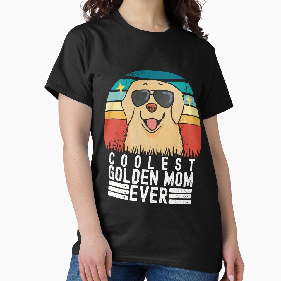 Coolest Golden Mom EVER, Golden Retriever Mom shirt, dog lover shirt by Golden Turtle Studio Hoodie, Sweatshirt (Image 2)