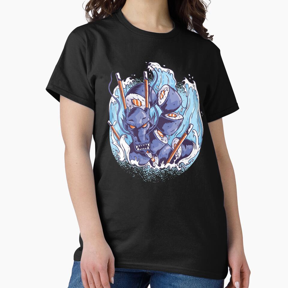 SUSHI DRAGON T-SHIRT TEE SWEATER HOODIE GIFT PRESENT by Timcito Sweatshirt | BlankRebels.com (Image 2)