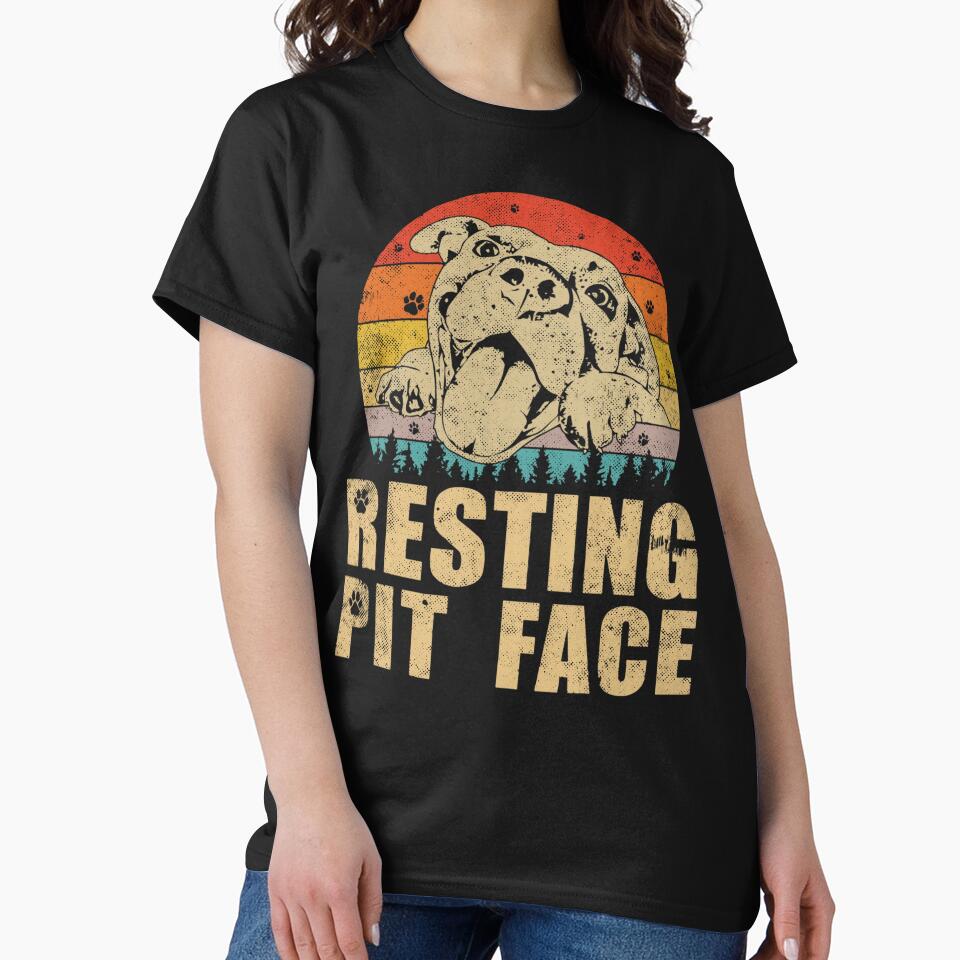Resting Pit Face Pitbull Shirt, Pit Bull T-Shirt by 4YouShirt Hoodie, Sweatshirt | BlankRebels.com (Image 2)