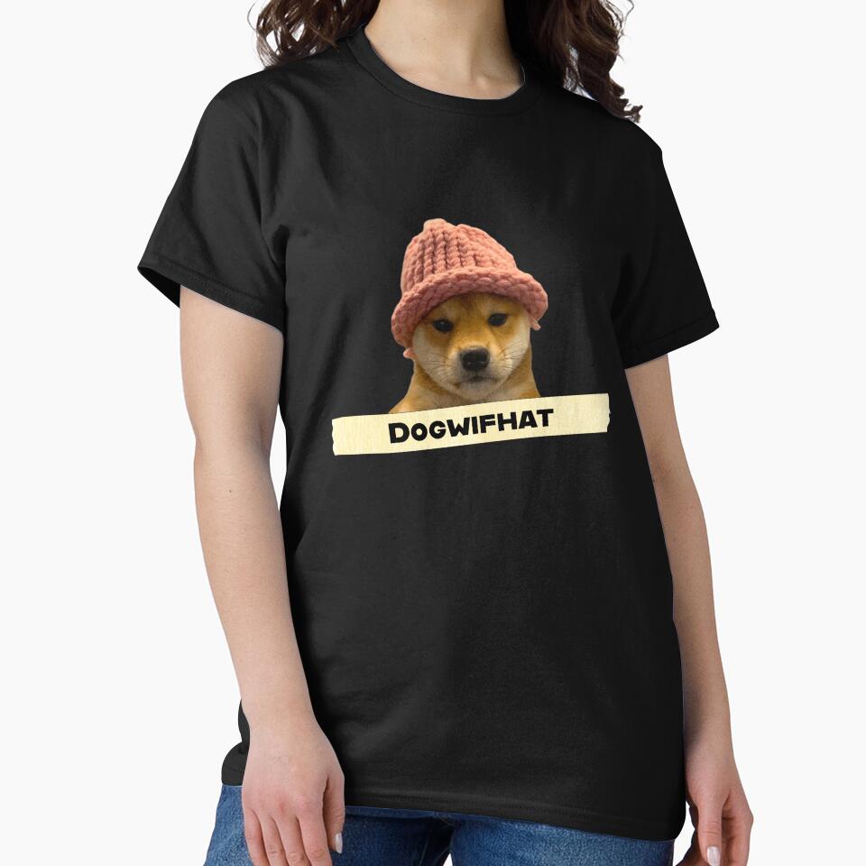 Dogwifhat WIF Logo - Crypto Coin by CryptooBull T-Shirts, Hoodie, Sweatshirt | BlankRebels.com (Image 2)