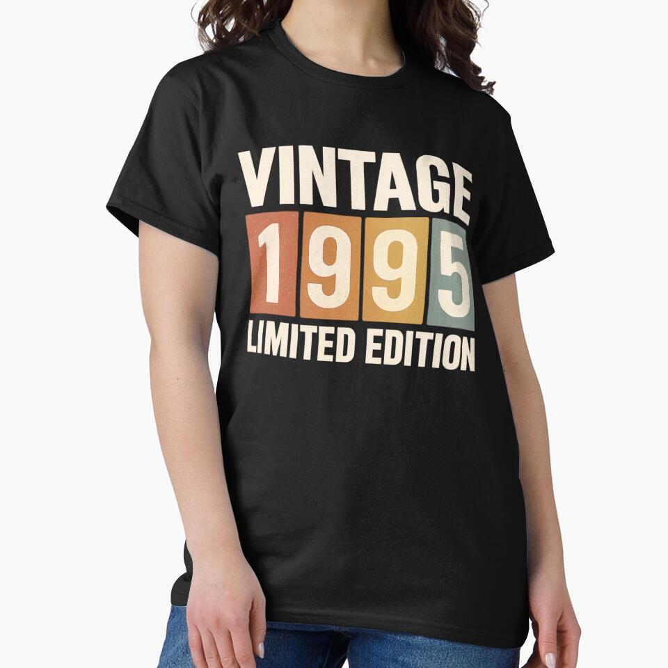 Vintage 1995 Limited Edition Birthday by RocknCat T-Shirts, Hoodie, Sweatshirt | BlankRebels.com (Image 2)