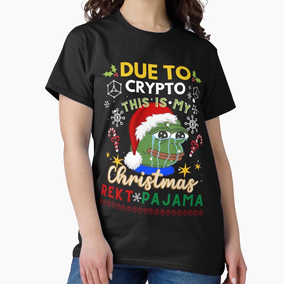 pepe crypto ugly christmas sweater - due to inflation this is my ugly crypto sweater pajama by wear4gamers... (Image 2)