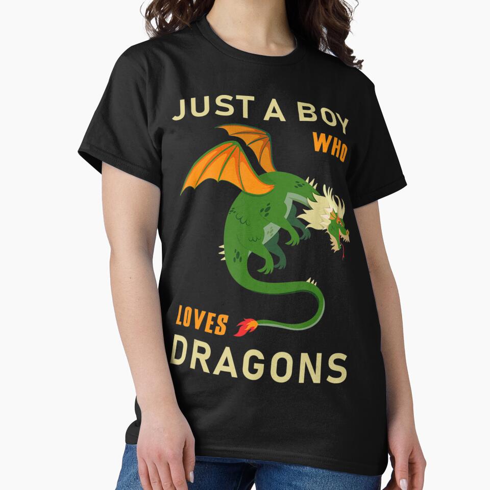Just A Boy Who S Dragons For Kid Boy Dragon Rs by TamiaKub T-Shirts, Hoodie, Sweatshirt | BlankRebels.com (Image 2)