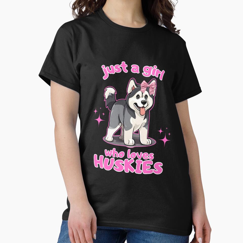 Just a girl who loves dogs Siberian Husky by GoodyPaws T-Shirts, Hoodie, Sweatshirt | BlankRebels.com (Image 2)