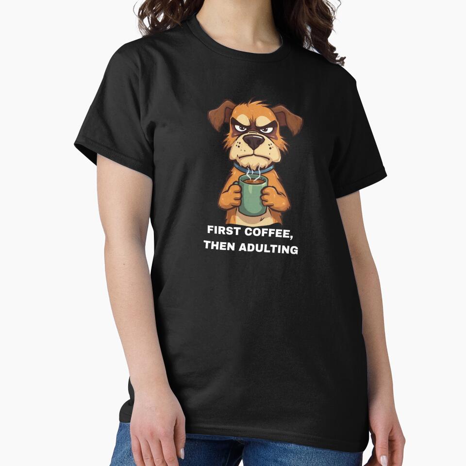 Grumpy Dog Morning Coffee – Funny Dog Lover T-Shirt, Hoodie & Gifts by Kaylews_Designs Sweatshirt | BlankRebels.com (Image 2)